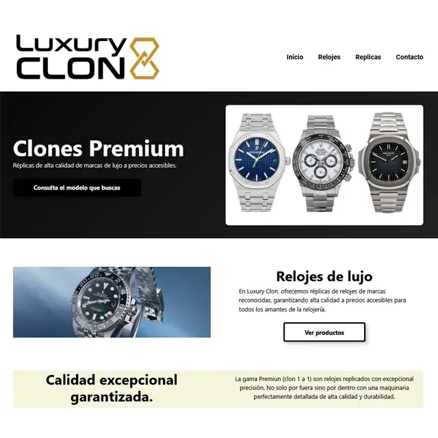 La imagen muestra tres relojes de lujo clonados, un rolex, un patek phillipe y un audemars piaget AP